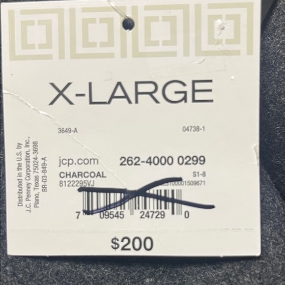 Liz Claiborne Charcoal Double-Breasted Pea Coat with Gold Buttons - Picture 4 of 4